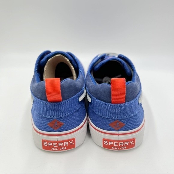NEW Sperry Mens Size 8.5‎ STS23303 Bahama 3 Eye Blue Canvas Slip On Boat Shoes main image 6